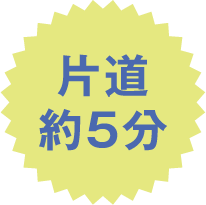 片道約5分